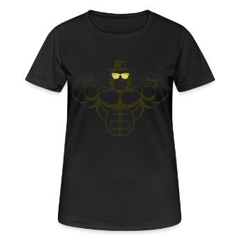 strong gorilla - Frauen T-Shirt atmungsaktiv - Schwarz - Vorne - AI Model Female 172 light (172cm)