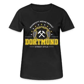 Dortmund - T-shirt respirant Femme - noir - Devant - AI Model Female 172 light (172cm)