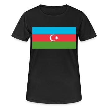 Azerbaïdjan - T-shirt respirant Femme - noir - Devant - AI Model Female 172 light (172cm)