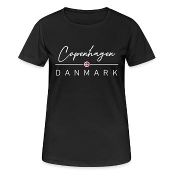 Danemark - Copenhague - Copenhague - Danemark - T-shirt respirant Femme - noir - Devant - AI Model Female 172 light (172cm)