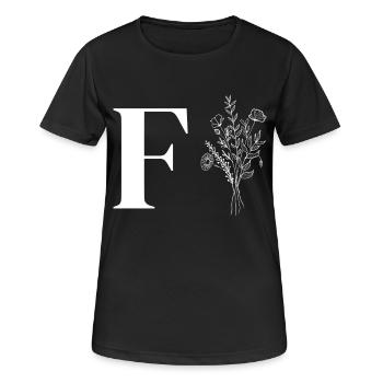 Minimalist flowers - Women's Breathable T-Shirt - black - Front - AI Model Female 172 light (172cm)