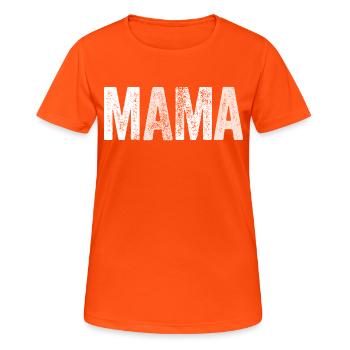 Maman Maman Maman Cadeau de fête des mères - T-shirt respirant Femme - orange néon - Devant - AI Model Female 172 dark (172cm)
