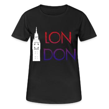 London - Women's Breathable T-Shirt - black - Front - AI Model Female 172 light (172cm)
