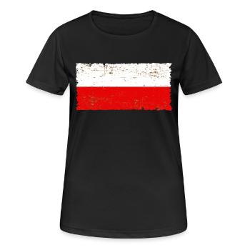 Polen - Frauen T-Shirt atmungsaktiv - Schwarz - Vorne - AI Model Female 172 light (172cm)