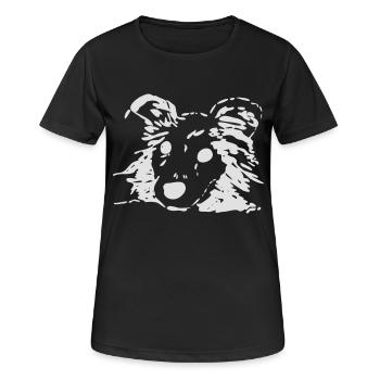 Dog, friend, pet - Women's Breathable T-Shirt - black - Front - AI Model Female 172 light (172cm)