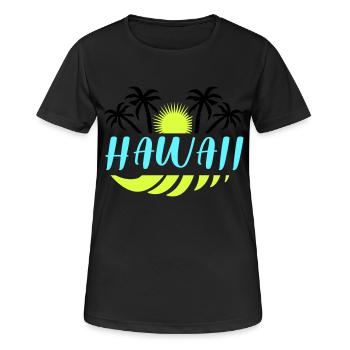 hawaii - Frauen T-Shirt atmungsaktiv - Schwarz - Vorne - AI Model Female 172 light (172cm)