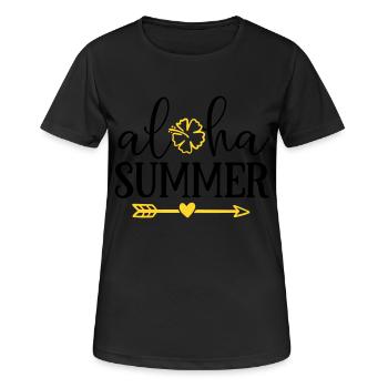 aloha summer - Women's Breathable T-Shirt - black - Front - AI Model Female 172 light (172cm)
