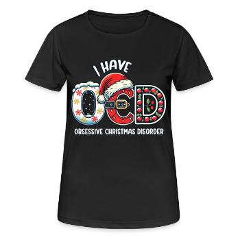 TROUBLE OBSESSIONNEL DE NOËL - T-shirt respirant Femme - noir - Devant - AI Model Female 172 light (172cm)