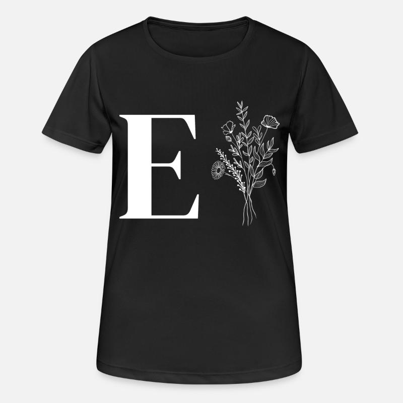 Minimalist flowers - Women's Breathable T-Shirt - black