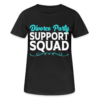 Scheidung - Frauen T-Shirt atmungsaktiv - Schwarz - Vorne - AI Model Female 172 light (172cm)