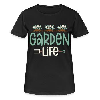 Jardin Jardin Botanique - T-shirt respirant Femme - noir - Devant - AI Model Female 172 light (172cm)