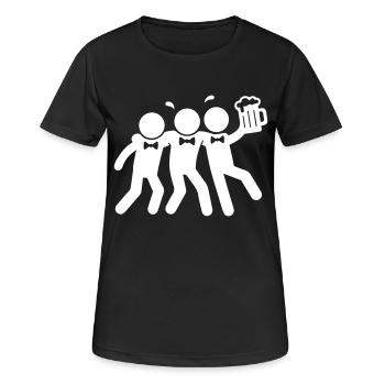 Enterrement de vie de garçon et de garçon - T-shirt respirant Femme - noir - Devant - AI Model Female 172 light (172cm)