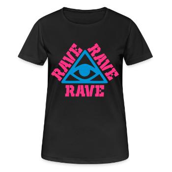 Rave 4 - Frauen T-Shirt atmungsaktiv - Schwarz - Vorne - AI Model Female 172 light (172cm)