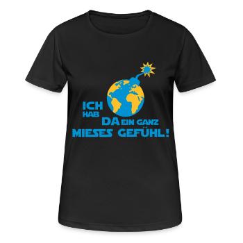 J'ai un mauvais pressentiment, bombe de terre, 2c - T-shirt respirant Femme - noir - Devant - AI Model Female 172 light (172cm)