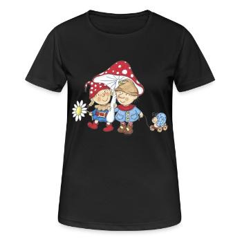 Wichtel_05 - Frauen T-Shirt atmungsaktiv - Schwarz - Vorne - AI Model Female 172 light (172cm)