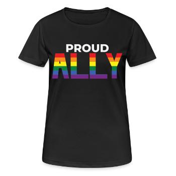Pride LGBT LGBTQ Queer Ally Gay Lesbiennes - T-shirt respirant Femme - noir - Devant - AI Model Female 172 light (172cm)