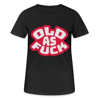 old AF Text Logo - Frauen T-Shirt atmungsaktiv - Schwarz - Vorne - AI Model Female 172 light (172cm)