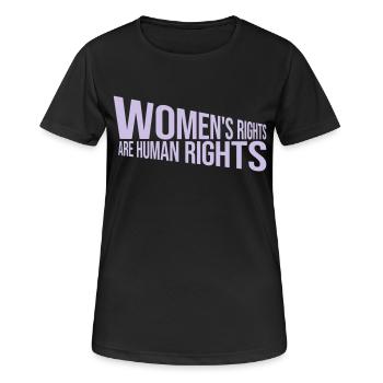 womens rights feminist quote - Women's Breathable T-Shirt - black - Front - AI Model Female 172 light (172cm)