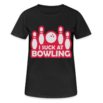 Je suis nul au bowling - T-shirt respirant Femme - noir - Devant - AI Model Female 172 light (172cm)