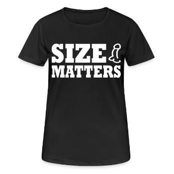 Penis size matters - Women's Breathable T-Shirt - black - Front - AI Model Female 172 light (172cm)