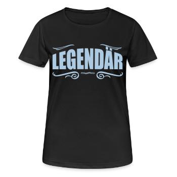 légendaire - T-shirt respirant Femme - noir - Devant - AI Model Female 172 light (172cm)