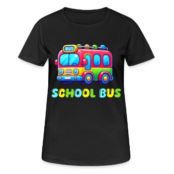Bus School - Women's Breathable T-Shirt - black - Front - AI Model Female 172 light (172cm)