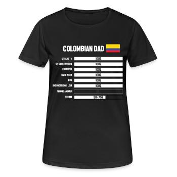 Colombie - T-shirt respirant Femme - noir - Devant - AI Model Female 172 light (172cm)