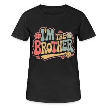 Frère Grand Frère Frère Famille - T-shirt respirant Femme - noir - Devant - AI Model Female 172 light (172cm)