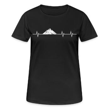 Heartbeat of the mountains - Women's Breathable T-Shirt - black - Front - AI Model Female 172 light (172cm)