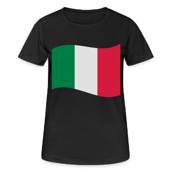 italy - Frauen T-Shirt atmungsaktiv - Schwarz - Vorne - AI Model Female 172 light (172cm)