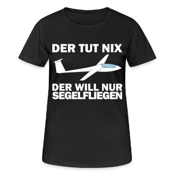 Seul planeur pilote planeur pilote planeur - T-shirt respirant Femme - noir - Devant - AI Model Female 172 light (172cm)
