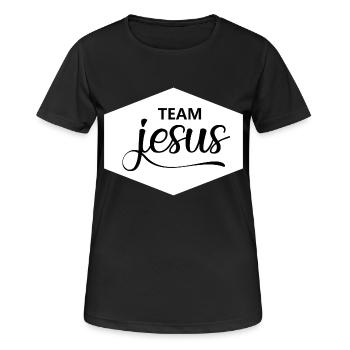 Christliche Sprüche - Frauen T-Shirt atmungsaktiv - Schwarz - Vorne - AI Model Female 172 light (172cm)