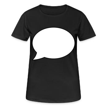 Sprechblase leer - Frauen T-Shirt atmungsaktiv - Schwarz - Vorne - AI Model Female 172 light (172cm)