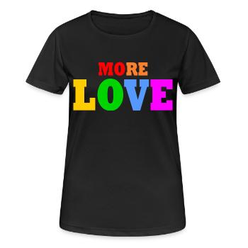 More love - Women's Breathable T-Shirt - black - Front - AI Model Female 172 light (172cm)