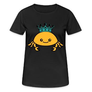Roi du crabe - T-shirt respirant Femme - noir - Devant - AI Model Female 172 light (172cm)