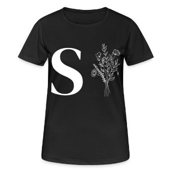 Minimalist flowers - Women's Breathable T-Shirt - black - Front - AI Model Female 172 light (172cm)