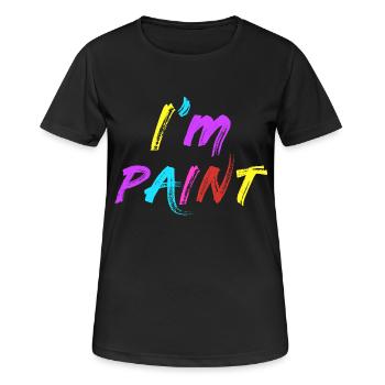 I'M PAINT - I Love to Finger Paint - Finger Paints - Women's Breathable T-Shirt - black - Front - AI Model Female 172 light (172cm)