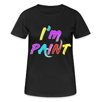 I'M PAINT - I Love to Finger Paint - Finger Paints - Women's Breathable T-Shirt - black - Front - AI Model Female 172 light (172cm)