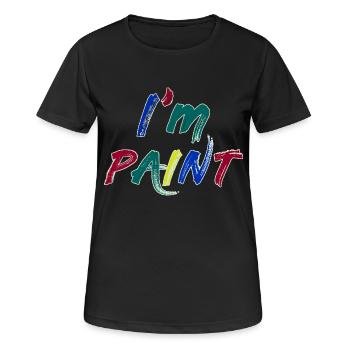 I'M PAINT - I Love to Finger Paint – Finger Paints - Women's Breathable T-Shirt - black - Front - AI Model Female 172 light (172cm)