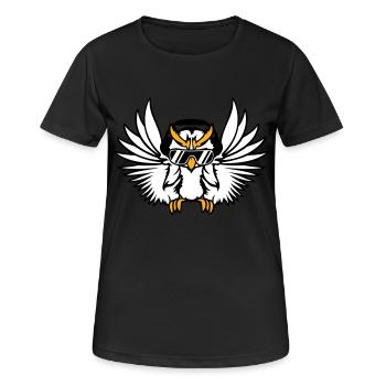 DJ Eule Sonnenbrille Kopfhörer Musik Club Party - Frauen T-Shirt atmungsaktiv - Schwarz - Vorne - AI Model Female 172 light (172cm)