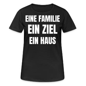Une famille, un objectif, une maison. - T-shirt respirant Femme - noir - Devant - AI Model Female 172 light (172cm)
