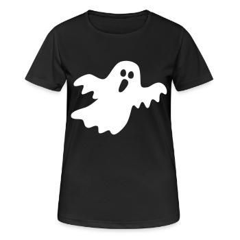 Gespenst - Frauen T-Shirt atmungsaktiv - Schwarz - Vorne - AI Model Female 172 light (172cm)