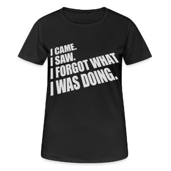 Je suis venu voir oublier - T-shirt respirant Femme - noir - Devant - AI Model Female 172 light (172cm)