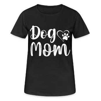 Motif de maman chien élégant pour les amoureux des chiens - T-shirt respirant Femme - noir - Devant - AI Model Female 172 light (172cm)