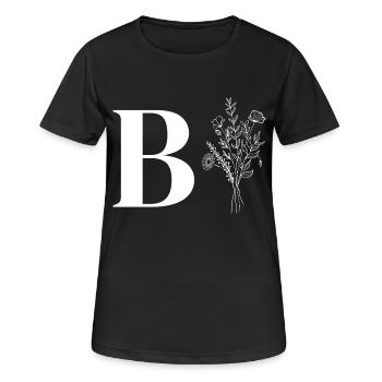 Minimalist flowers - Women's Breathable T-Shirt - black - Front - AI Model Female 172 light (172cm)