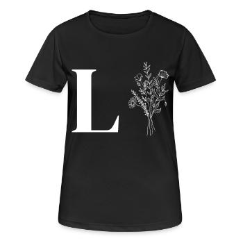 Minimalist flowers - Women's Breathable T-Shirt - black - Front - AI Model Female 172 light (172cm)