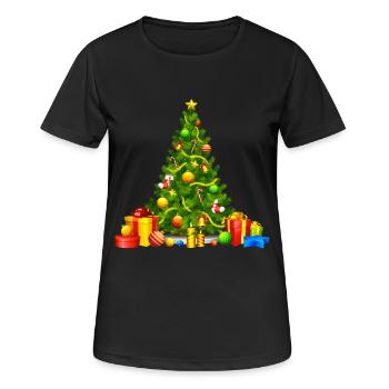 Weihnachtsbaum - Frauen T-Shirt atmungsaktiv - Schwarz - Vorne - AI Model Female 172 light (172cm)