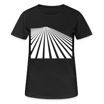 lignes - T-shirt respirant Femme - noir - Devant - AI Model Female 172 light (172cm)