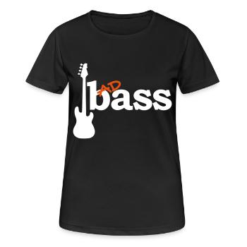 Bass badass - T-shirt respirant Femme - noir - Devant - AI Model Female 172 light (172cm)