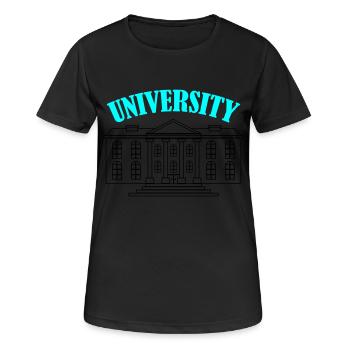 University - Women's Breathable T-Shirt - black - Front - AI Model Female 172 light (172cm)